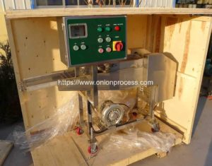 Automatic Onion Ring Starch Paste Battering Machine Delivery for India Customer